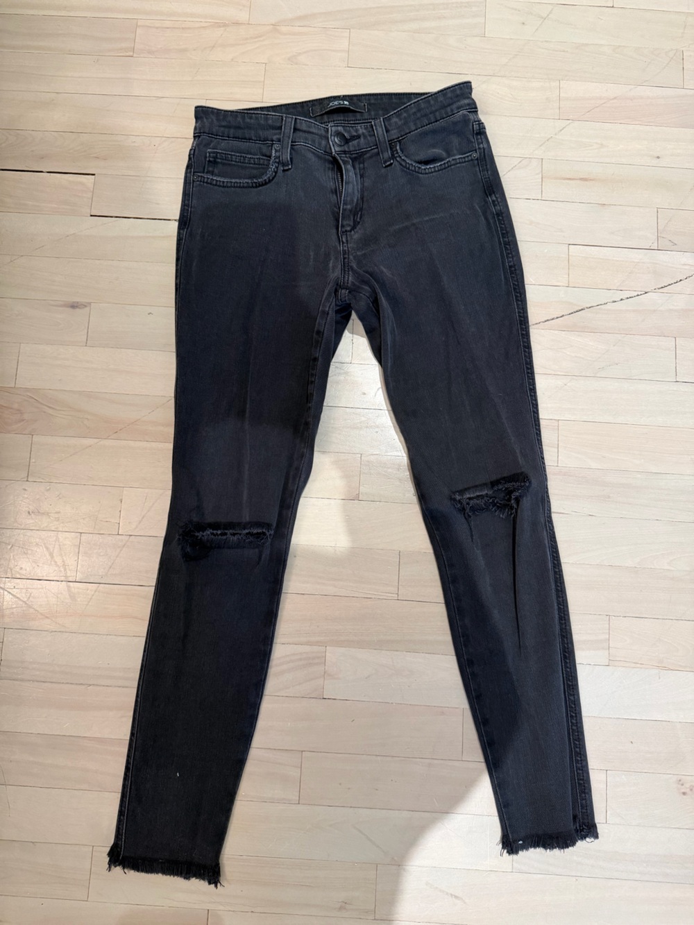 Joe's Jeans Black Distressed Skinny Jeans